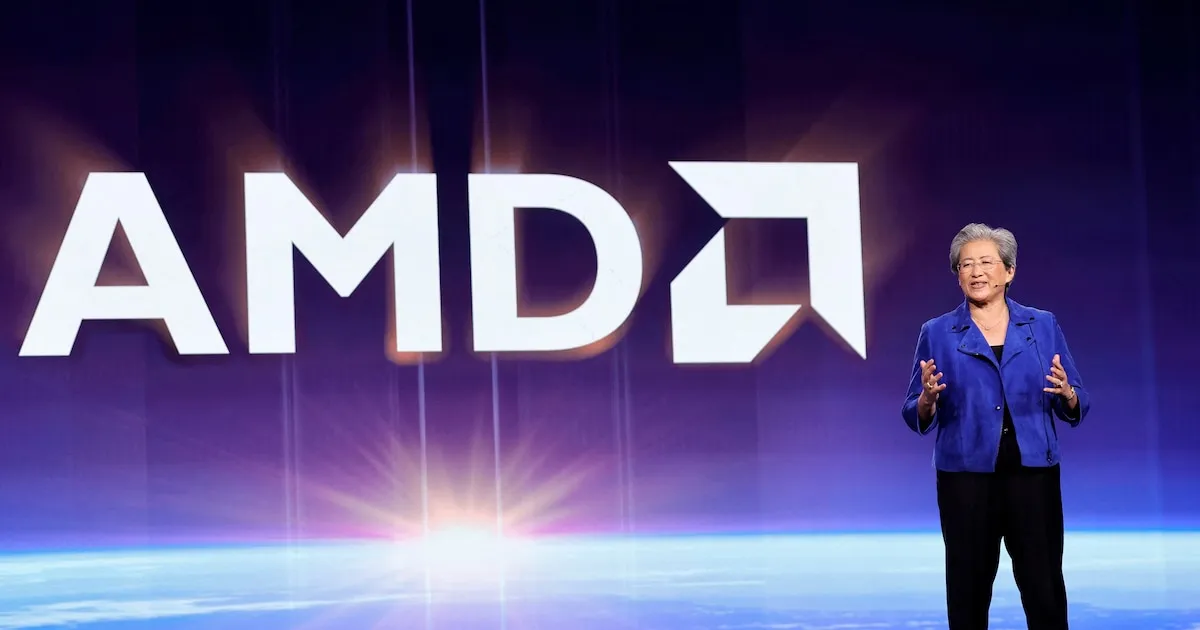 Lisa Su durante una presentacion tecnologica vinculada a AMD