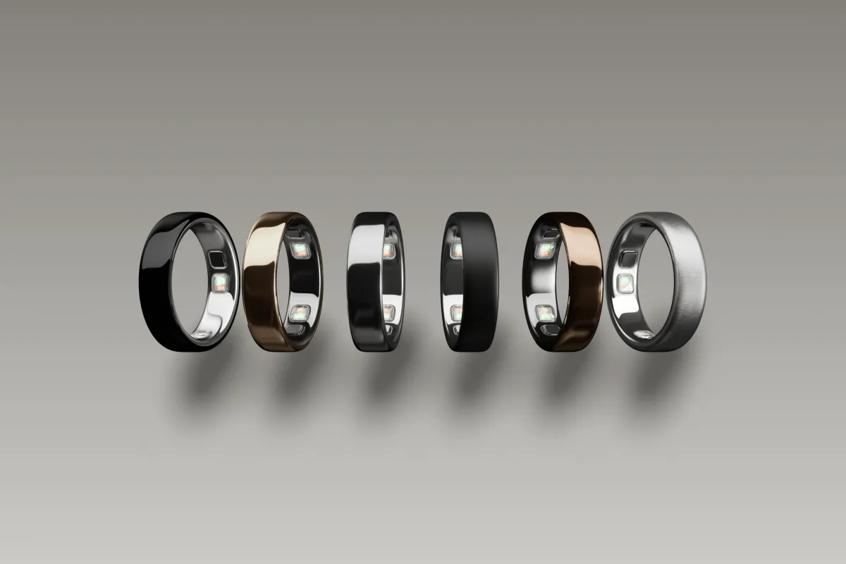 Coleccion de anillos inteligentes Oura Ring 5 en varios acabados
